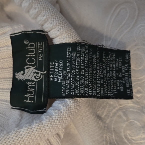 WOMENS HUNT CLUB WHITE EMBROIDERED - Picture 9 of 10